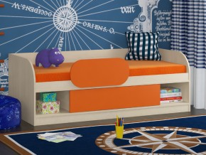 Кровать Соня 4 дуб молочный-оранжевый в Камышлове - kamyshlov.magazinmebel.ru | фото - изображение 3