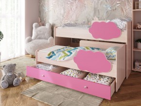Кровать Соник с ящиком млечный дуб-розовый в Камышлове - kamyshlov.magazinmebel.ru | фото - изображение 1