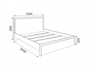 Кровать стандарт с настилом 1400 Беатрис модуль 16 Орех гепланкт в Камышлове - kamyshlov.magazinmebel.ru | фото - изображение 2