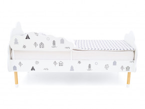 Кровать Stumpa Облако с бортиком рисунок Домики в Камышлове - kamyshlov.magazinmebel.ru | фото - изображение 3