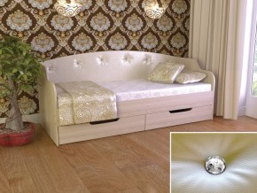 Кровать Юниор Тип 2 шимо светлый/белый перламутр 800х1600 в Камышлове - kamyshlov.magazinmebel.ru | фото - изображение 1