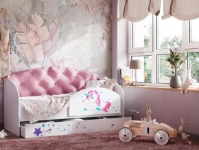 Кровать Звездочка с бортиком Белый-розовый в Камышлове - kamyshlov.magazinmebel.ru | фото - изображение 1