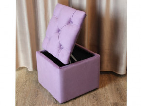 Пуф с каретной стяжкой и ящиком для хранения фиолетовый в Камышлове - kamyshlov.magazinmebel.ru | фото - изображение 4