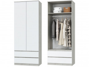 Шкаф для одежды 2х дверный с ящиками Лори дуб серый, белый в Камышлове - kamyshlov.magazinmebel.ru | фото