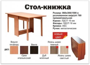 Стол-книжка овальный венге в Камышлове - kamyshlov.magazinmebel.ru | фото - изображение 2