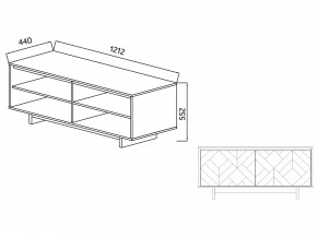 Тумба для ТВА Moderno-1200 Ф2 в Камышлове - kamyshlov.magazinmebel.ru | фото - изображение 5