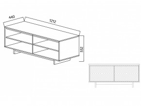 Тумба для ТВА Moderno-1200 Ф4 в Камышлове - kamyshlov.magazinmebel.ru | фото - изображение 4