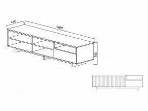 Тумба для ТВА Moderno-1800 В-1 Ф5 в Камышлове - kamyshlov.magazinmebel.ru | фото - изображение 4